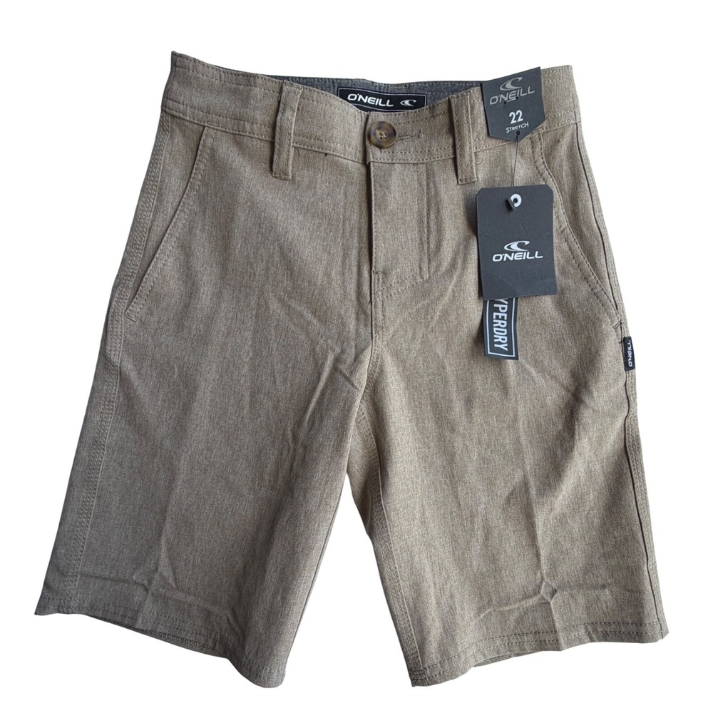 O'Neill Boys Reserve Heather 18 Hybrid Shorts Khaki Size 22 Hyperdry